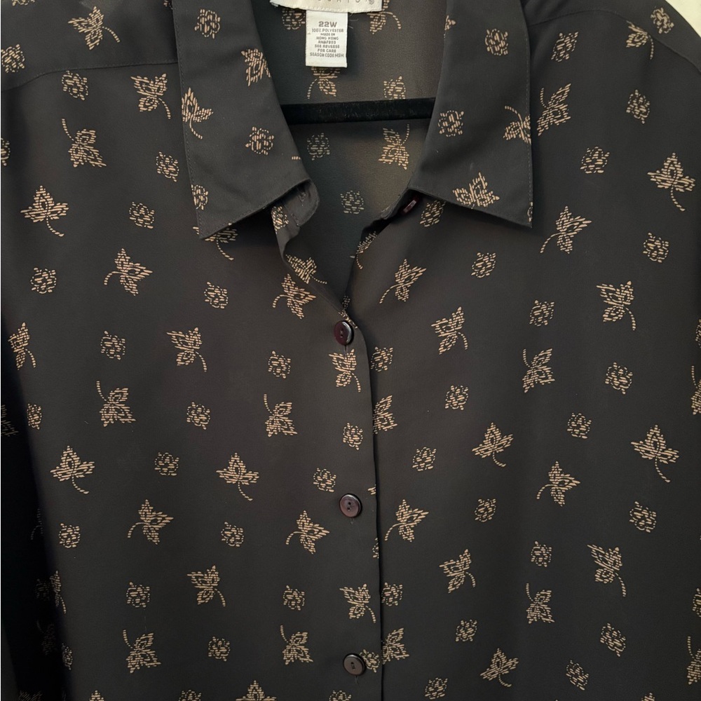 Maggie McNaughton Plus Size Women’s Blouse. Long Button Cuff Sleeves Sz 22 - Picture 7 of 10